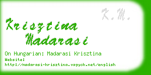 krisztina madarasi business card